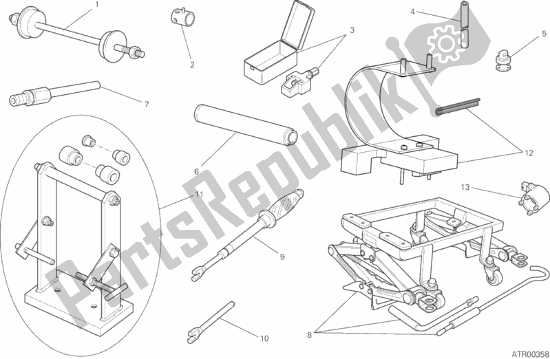 All parts for the Workshop Service Tools, Frame of the Ducati Scrambler Desert Sled 803 2018
